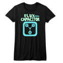 Back To The Future-Flux-Black Ladies S/S Tshirt - Coastline Mall
