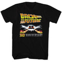 Back To The Future - 30th Anniversary Logo Black Adult Short Sleeve T-Shirt tee - Coastline Mall