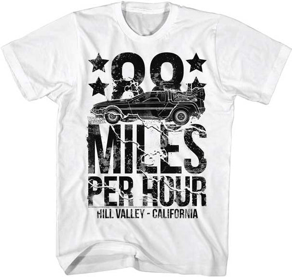 Back To The Future-Nyooooom-White Adult S/S Tshirt - Coastline Mall