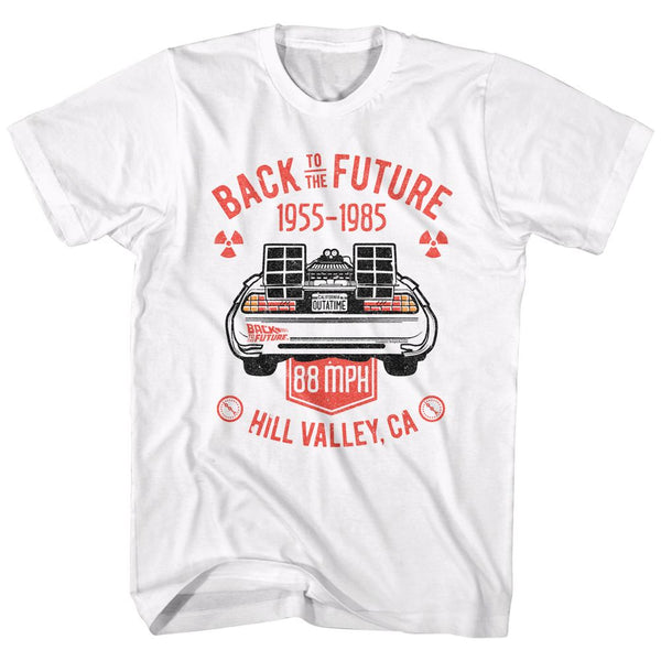 Back To The Future-Vintage Dmc Back-White Adult S/S Tshirt - Coastline Mall