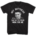 Back To The Future-Hey Butthead-Black Adult S/S Tshirt - Coastline Mall