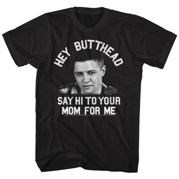 Back To The Future-Hey Butthead-Black Adult S/S Tshirt - Coastline Mall