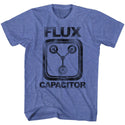 Back To The Future - Flux BTF Logo Royal Heather Adult Short Sleeve T-Shirt tee - Coastline Mall