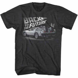 Back To The Future-Faded Bttf-Black Heather Adult S/S Tshirt - Coastline Mall