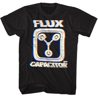 Back To The Future-Flux-Black Adult S/S Tshirt - Coastline Mall