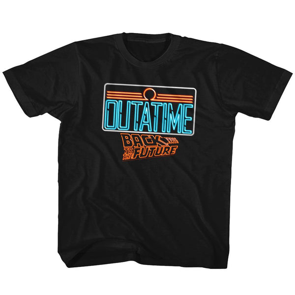 Back To The Future - Neon | Black S/S Toddler-Youth T-Shirt - Coastline Mall