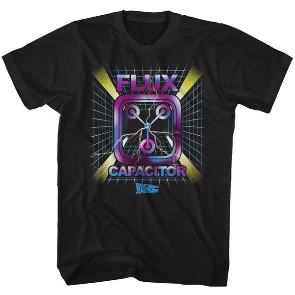 Back To The Future-Flux Capacitor-Black Adult S/S Tshirt - Coastline Mall