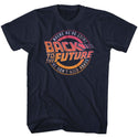 Back To The Future-Logo&Quote-Navy Adult S/S Tshirt - Coastline Mall