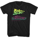 Back To The Future-Neon And Japanese Logo-Black Adult S/S Tshirt - Coastline Mall