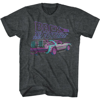Back To The Future-High Lights-Black Heather Adult S/S Tshirt - Coastline Mall