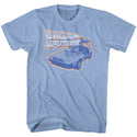 Back To The Future-Blue And Orange-Light Blue Heather Adult S/S Tshirt - Coastline Mall