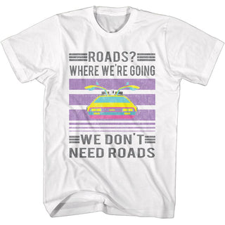 Back To The Future - Retro | White S/S Adult T-Shirt | Shirts & Tops - Coastline Mall