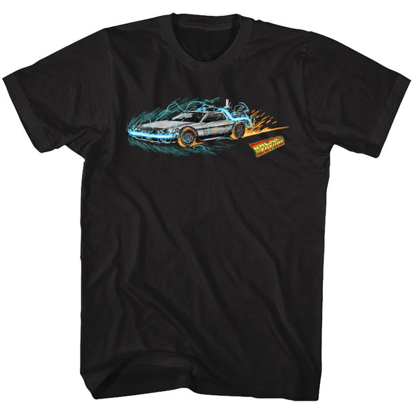 Back To The Future-Time Painting 1-Black Adult S/S Tshirt - Coastline Mall