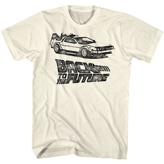 Back To The Future-Dmc Ink-Natural Adult S/S Tshirt - Coastline Mall