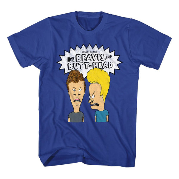 Beavis And Butthead - The Boys And Logo | Royal S/S Adult T-Shirt | Clothing, Shoes & Accessories:Adult Unisex Clothing:T-Shirts - Coastline Mall