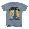 Beavis And Butthead - The Great Cornholio Vintage | Indigo Heather S/S Adult T-Shirt | Clothing, Shoes & Accessories:Adult Unisex Clothing:T-Shirts - Coastline Mall