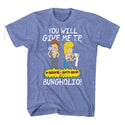 Beavis And Butthead - Give Me TP | Light Blue Heather S/S Adult T-Shirt | Clothing, Shoes & Accessories:Adult Unisex Clothing:T-Shirts - Coastline Mall