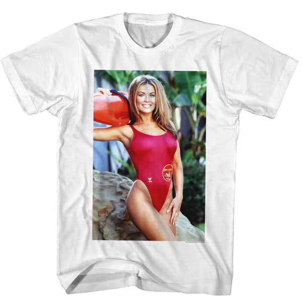 Baywatch-Carmen-White Adult S/S Tshirt - Coastline Mall