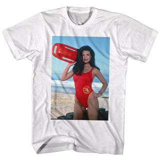 Baywatch-Yasmin-White Adult S/S Tshirt - Coastline Mall