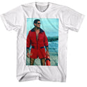 Baywatch-On The Beach-White Adult S/S Tshirt - Coastline Mall