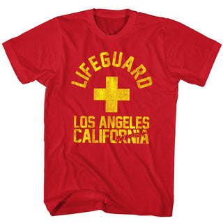 Baywatch-La Guard-Red Adult S/S Tshirt - Coastline Mall