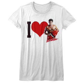Baywatch-Hearthoff-White Ladies S/S Tshirt - Coastline Mall