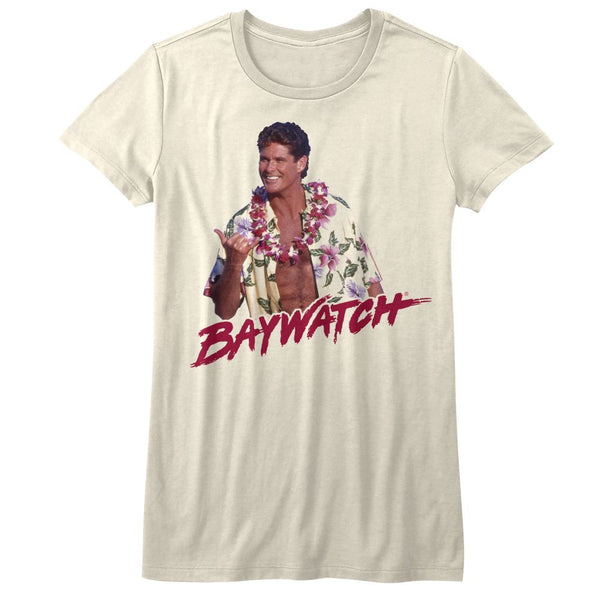 Baywatch-Righteous-Vintage White Ladies S/S Tshirt - Coastline Mall