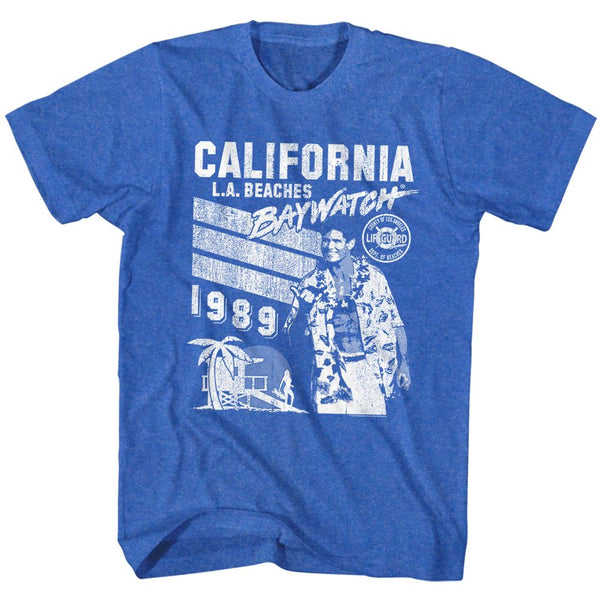 Baywatch-Baywatch-Royal Heather Adult S/S Tshirt - Coastline Mall
