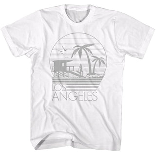 Baywatch-LA-White Adult S/S Tshirt - Coastline Mall