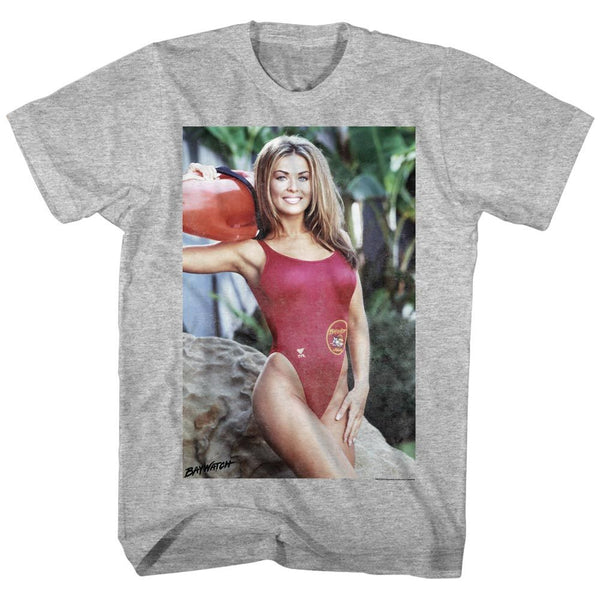 Baywatch-Carmen-Gray Heather Adult S/S Tshirt - Coastline Mall