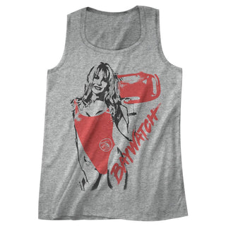 Baywatch-Two Tone-Gray Heather Adult Tank - Coastline Mall