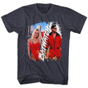 Baywatch-Pam/Dave-Navy Heather Adult S/S Tshirt - Coastline Mall