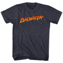 Baywatch-Baewatch Logo-Navy Heather Adult S/S Tshirt - Coastline Mall
