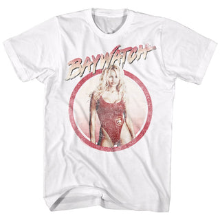 Baywatch-Vintage-White Adult S/S Tshirt - Coastline Mall