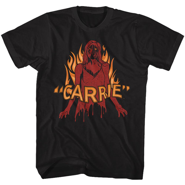 Carrie - Blood&Fire | Black S/S Adult T-Shirt - Coastline Mall