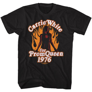 Carrie-Prom Queen 1976-Black Adult S/S Tshirt - Coastline Mall