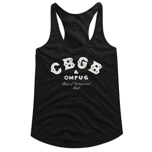 Cbgb-Logo-Black Ladies Racerback - Coastline Mall