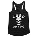 Cbgb-Skull-Black Ladies Racerback - Coastline Mall