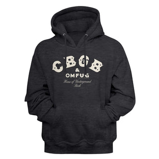 CBGB - Logo | Charcoal Heather L/S Pullover Adult Hoodie - Coastline Mall