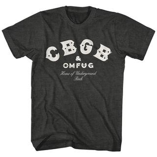 Cbgb-Logo-Black Heather Adult S/S Tshirt - Coastline Mall