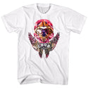 Cbgb-Faceted Skull Wings-White Adult S/S Tshirt - Coastline Mall