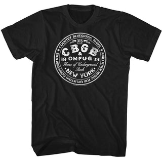 Cbgb-Cbgbcircle-Black Adult S/S Tshirt - Coastline Mall