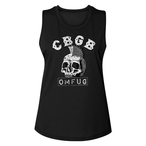 Cbgb-Dead Mohawk-Black Ladies Muscle Tank - Coastline Mall