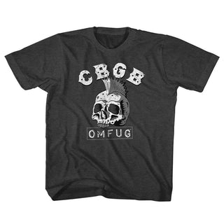 CBGB - Dead Mohawk Logo Vintage Smoke Toddler-Youth Short Sleeve T-Shirt tee - Coastline Mall