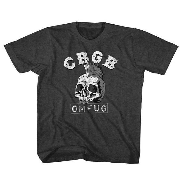 CBGB - Dead Mohawk Logo Vintage Smoke Toddler-Youth Short Sleeve T-Shirt tee - Coastline Mall