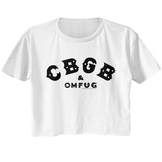 Cbgb-Cbgb Black-White Ladies S/S Festival Cali Crop - Coastline Mall