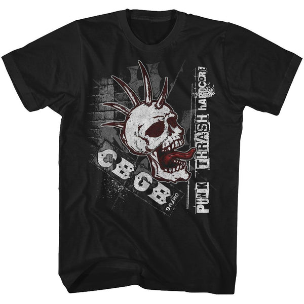 Cbgb-Screaming Skull-Black Adult S/S Tshirt - Coastline Mall