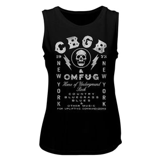 Cbgb-Cbgb-Black Ladies Muscle Tank - Coastline Mall