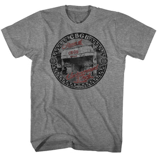 Cbgb-Circle Scene-Graphite Heather Adult S/S Tshirt - Coastline Mall