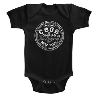 CBGB - CBGBcircle | Black S/S Infant Bodysuit - Coastline Mall